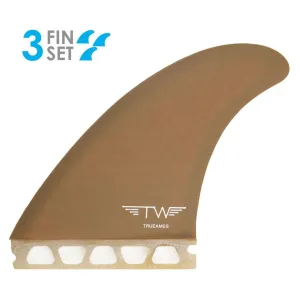 True Ames Tyler Warren Futures Tri Surfboard Fins - Medium/Toffee Hexcore